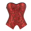 Roupa íntima modeladora de jacquard transfronteiriça com ajuste na cintura, peça externa de zíper para garotas estilosas, corpete justo com barbatanas, espartilho com barbatanas, corpete com barbatanas de peixe