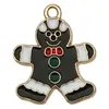 Juego de 30 Accesorios de Esmalte Navideños para Manualidades: Papá Noel, Muñeco de Nieve, Campana, Reno, Dijes para Pulsera, Llaveros