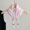 Pañuelo de Seda Retro Versátil Estilo Hong Kong, Pañuelo Triangular de Moda, Accesorios de Alta Gama, Elegantes y Elegantes, Pañuelo Delgado para el Cuello, Multiusos