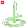 Deli F4104 Cuerda de bambú Anganet para saltar la cuerda PVC alto valor de color Deporte Mango antideslizante Cuerda para saltar Niños Estudiantes