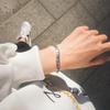 Pulseira Europeia e Americana de Aço Inoxidável Nk Moda Masculina Hip-Hop Corrente Cubana Masculina e Feminina Corrente Estilo Punk Pulseira Básica de Aço Titânio