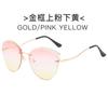 Nuevas gafas de sol de ojo de gato con marco recortado, gafas de sol de moda europeas y americanas, gafas de sol de color océano transfronterizo de moda para hombres y mujeres