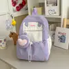 Nova Mochila de Cor Doce Fresca de Alto Valor Estilo Japonês para Alunos do Ensino Fundamental e Médio Leve de Grande Capacidade Bolsa de Ombro
