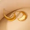 Explosões transfronteiriças brincos de aço inoxidável femininos moda de ponta nicho forma irregular brincos não desbotam senso de design
