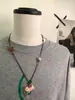 Collar Largo de Cuerda Trenzada Colorida de Gato Corazón de Manzana Salchicha Adorable para Mujer Gargantilla Versátil Cadena para Suéter