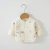 Ropa de Bebé Unisex de Algodón Tipo A Acolchada para Recién Nacidos Otoño e Invierno 0-3 Meses Ropa Cálida de Monje para Bebé