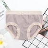 Ropa interior de mujer de tiro medio con lazo estilo japonés a juego de colores, cómoda, transpirable, con entrepierna inferior de grafeno, levanta glúteos, tipo triángulo sin costuras
