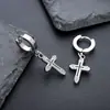 Brincos de Aço Titânio para Homens, Presilhas de Orelha com Franjas Estilo Punk para Mulheres, Argolas de Orelha Estilo Unissex Sem Furo, Acessórios de Aço Inoxidável