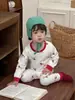 Roupas Infantis 2025 Novo Estilo Coreano Pijama de Inverno Infantil Conjunto de Duas Peças Roupa de Casa para Meninos