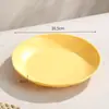 Plato Redondo de Encaje Creativo Plato Profundo Plato para el Hogar Plato para Pescado Plato para Comida Occidental Plato para Panqueques Plato para Ensalada Bolas de Masa Filete Plato para Frutas