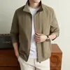 Jaqueta Masculina Casual com Gola Alta Estilo Old Money Outono 2026 Nova Peça Casual Leve e Madura Jaqueta Corta-vento para Homens