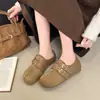 Zapatos Birkenstock Casuales Retro para Mujer 2026 Moda Otoño Nuevo Estilo Hebilla Suela Plana Bailarinas Boca Baja Zapatos Individuales