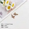 Aleación Hueca Mariposa Doble Colgante Color Pintura para Hornear Pintura para Hornear Dibujos Animados con Cuentas Superficie Lisa Cadena de Teléfono Móvil Pulsera Colgante DIY