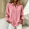 2026 Comercio Exterior Transfronterizo Europeo y Americano Ropa de Mujer Otoño e Invierno Nuevos Modelos Sitio Independiente de Amazon Camisas Casuales de Pana para Mujer