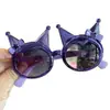 Marco de luz estelar Kuromi Gafas de sol para niños Lazo Lindas Niñas Transfronterizas Súper Lindas Pequeña Princesa Gafas Brillantes