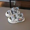 Nuevos Zapatos de Verano para Niños, Suela Suave Antideslizante, Zapatos de Caminar de Verano para Bebés, Zapatos de Princesa con Dibujos Animados que se Iluminan, Modernos y Versátiles