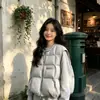 2026 Invierno Único Súper Bonito Pequeño Chaleco de Algodón para Mujer Moda Chic Estilizado Ropa Exterior Chaleco de Moda