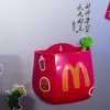 Fofo Suporte de Armazenamento Magnético para Geladeira McDonald's Caixa de Armazenamento com Ímãs na Parte de Trás, Caixa de Armazenamento para Cozinha Montada na Parede sem Furos