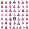 Paquetes Transfronterizos de 50/100 Piezas de Pegatinas Navideñas Estilo Nórdico Rosa, Pegatinas Decorativas Impermeables para Vasos de Agua, Pegatinas Festivas
