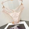 Ropa interior sexy europea y americana para mujer de talla grande 200 kg, encaje MM ahuecado, cinturón delgado, bragas de cadera, tiro bajo