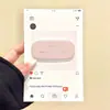 Estilo Ins simples espelho inglês rosa para celular desktop liso e elegante floral elegante coração feminino modelo de nicho dobrável