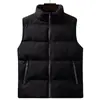 Colete masculino, um item popular transfronteiriço para outono e inverno, jaqueta colete esportiva e casual com gola alta, colete de algodão estilo casal, moderno
