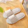 2023 zapatillas de lino para pareja hogar interior antideslizantes hombres y mujeres algodón lino antideslizante oficina suela suave piso de madera silencioso