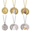 Collar en Blanco para Transferencia de Calor con Pedrería Giratoria, Colgante Expandible con Forma de Corazón de Girasol, Accesorio para Ropa, Tendencia de Moda Personalizada