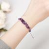 Jingde joyería pulsera tejida de grava de cristal natural para mujer estilo ins pulsera irregular de jade joyería al por mayor