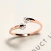 Anillo Retro Fantástico para Mujer Estilo Coreano Artístico Corazón de Melocotón Dulce Circonita Transferencia Anillo de Diamante