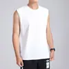 2026 Camiseta sin mangas de tirantes para hombre, estilo americano, peso pesado, hombros anchos, deportiva, cuello redondo, top base suelto, transpirable