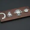 Accesorios de Joyería Vintage DIY Aro de Plata Antigua Mariposa Loto Colgante de Múltiples Agujeros Pasador de Pelo Collar Materiales Hechos a Mano