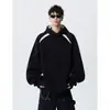 Novo Moletom Americano Retro Pesado Color Block Oversized Masculino Outono/Inverno 2026 - Algodão Premium 400G