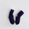 Meias de Meia-panturrilha para Primavera e Outono Meias Infantis Cor Sólida Cor Morandi Listradas Meias para Bebê Lisas Meias Coreanas para Meninos e Meninas