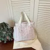 Bolsa Listrada de Um Ombro com Laço Doce Estilo Coreano Menina Mochila Solta Festa de Estudante Passeio de Férias Bolsa Transversal