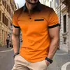 2026 Cross Amazon Verão Masculino Nova Camisa Polo Estampada em Degradê com Bolinhas Manga Curta Camiseta Esportiva Masculina