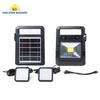 Iluminación Solar Sistema Pequeño Combo de Luces con Panel Solar, 1 a 3, con Salida USB, Luz de Emergencia, Impermeable