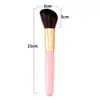 Mango Rosa Brocha para Contorno Brocha para Polvos Brocha para Rubor Tamaño Grande Individual En Stock Suave Portátil Brocha de Maquillaje al por Mayor Herramientas de Belleza