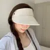 Gorra Visera de Algodón y Lino Japonés Verano 2026 Nueva Visera de Ala Ancha para Exteriores Protección Solar para Mujer Transpirable Adelgazante Facial Sombrero para el Sol