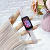 Correa de Plástico Brillante para Reloj Adecuada para Apple 10 11 Xiaomi Huawei 11 Gt5 Fit5 Pulsera con Brillo y Patrón de Diamantes