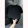 Top Masculino Liso Tendência Patchwork Gola Redonda Manga Curta, Moda Levemente Luxuosa Respirável Versátil Casual Camiseta