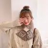Ins Celebridade da Internet Estilo Coreano Cachecol de Pelúcia Inverno Versátil Lindo para Meninas Gola de Pele Sintética de Coelho Rex Cachecol Quente de Tricô