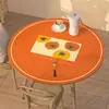 Tamanho Personalizado Mesa Redonda Pequena Impermeável, À Prova de Óleo, Anti-Escaldante, Toalha de Mesa Sem Lavagem, Mesa de Centro, Tapete Antiderrapante, Mesa de Jantar Redonda Tapete de Mesa de Couro
