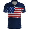 Camisa polo transfronteriza serie hip-hop europea y americana impresión digital 3D para hombre top de camiseta polo deportiva urbana