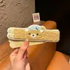 Presilhas de cabelo macias e fofas em formato de animal longo com velcro, tiaras de pelúcia adoráveis que não puxam o cabelo, acessórios de cabelo estilo cartoon para meninas, perfeitos para prender a franja enquanto lava o rosto
