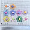 Peças para acessório de cabelo infantil de flor oca de resina DIY, presilhas de cabelo de cola cremosa, acessórios de fivela de sapato, material de flor transparente