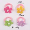 Elástico de Cabelo Flor de Feltro Colorida com Acessórios de Pérola, Elástico Colorido de Flor de Ameixa para Cabelo de Bebê, Elástico Fofo para Cabelo de Meninas Que Não Danifica o Cabelo