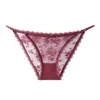 Bragas Sexys de Encaje Francés con Tira Fina para Mujer, Tiro Bajo, Algodón Puro en la Zona Íntima, Sin Costuras, Transpirables, Sexys y Atractivas