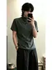 Design com Gola Cruzada, Manga Curta de Ombro Normal, Camiseta Masculina de Alta Qualidade Estilosa Slim Fit Estilo Americano, Marca Tendência de Verão Manga Meia