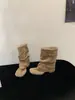 Sandálias de Tiras com Salto Grosso e Bico Quadrado para Mulheres 2025 Novas Sandálias Romanas de Verão Botas Plataforma Botas de Calça